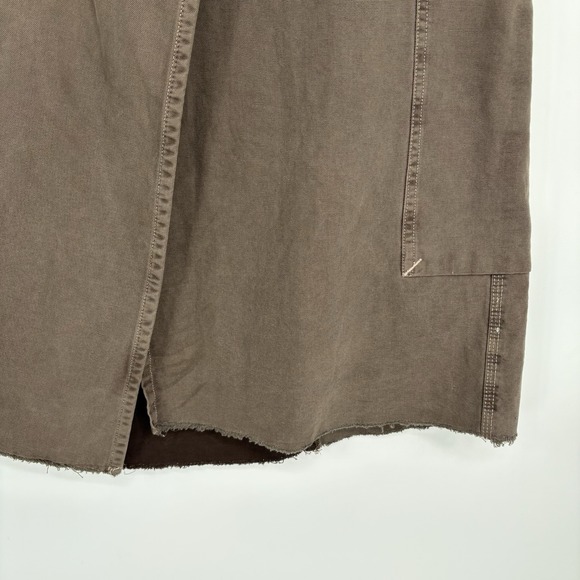 We the Free Womens‎ Daria Maxi Skirt 12 Chocolate Brown Wrap Utility Gorpcore - Picture 3 of 9
